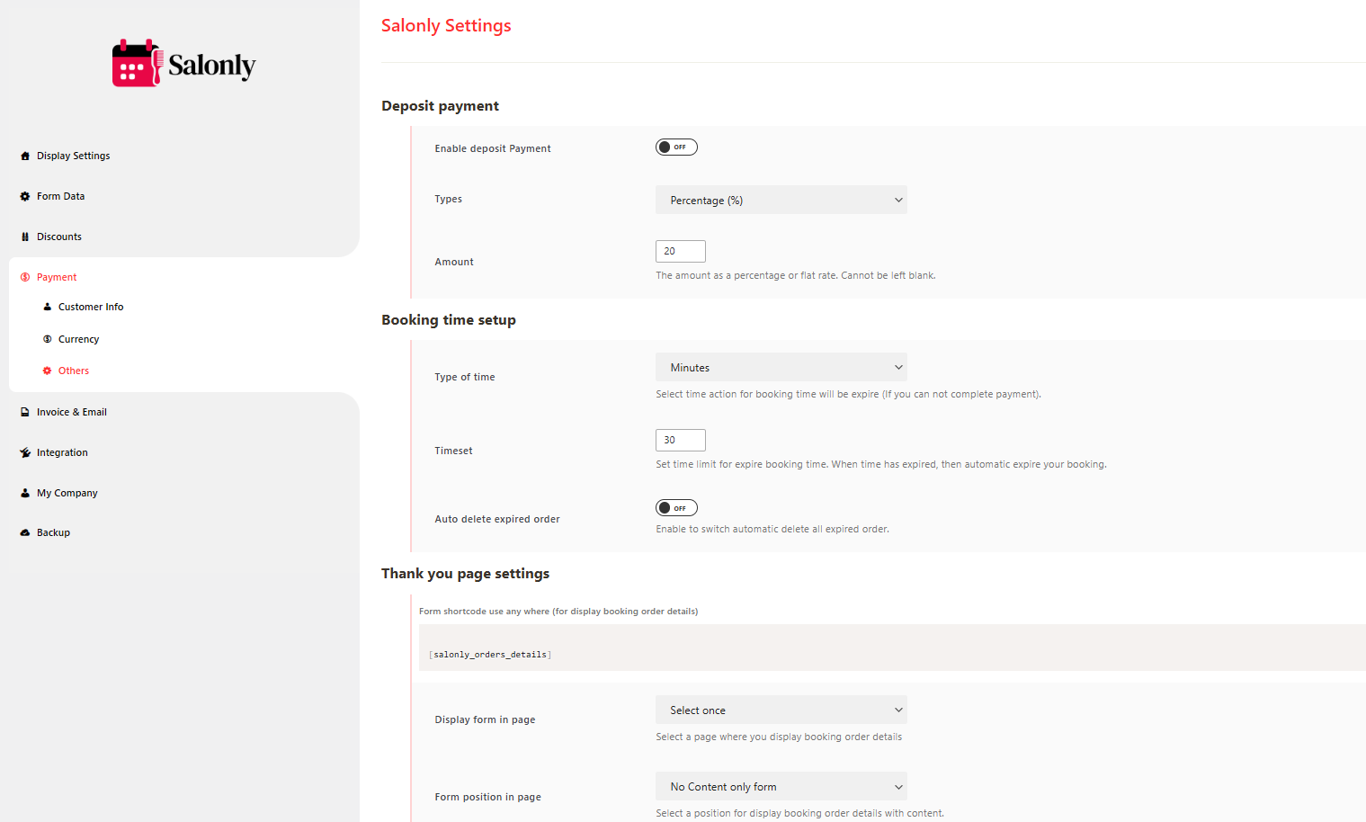 Others - Documentation - Salonly